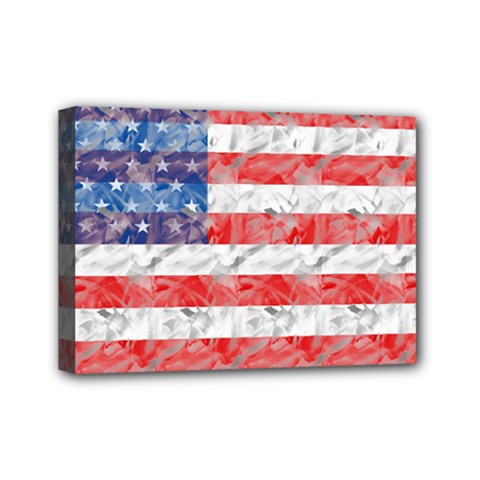 Flag Mini Canvas 7  X 5  (framed)