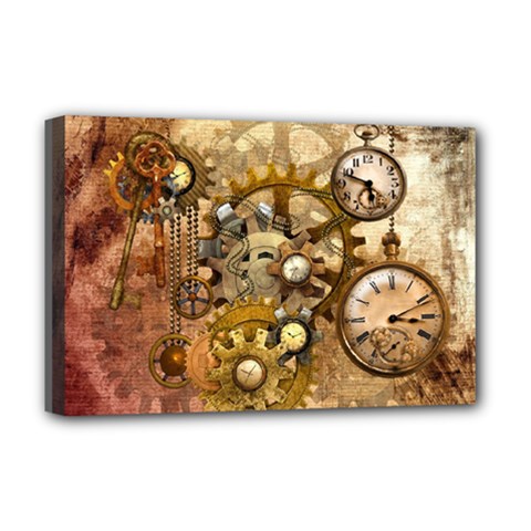 Steampunk Deluxe Canvas 18  X 12  (framed) by Ancello