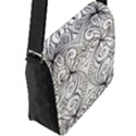 Drawing Floral Doodle 1 Flap Closure Messenger Bag (Large) View2