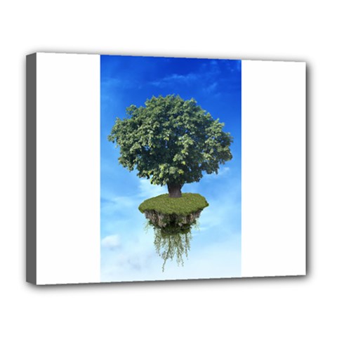 Floating Island Canvas 14  X 11  (framed)