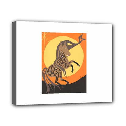 Embracing The Moon Copy Canvas 10  X 8  (framed) by twoaboriginalart