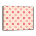 Pale Pink Polka Dots Canvas 16  x 12  (Framed) View1