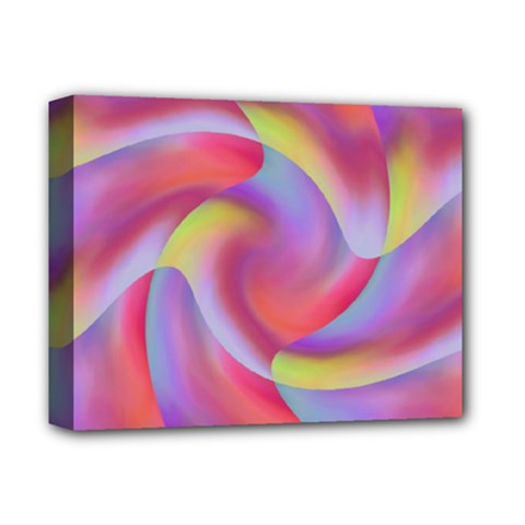 Colored Swirls Deluxe Canvas 14  X 11  (framed)