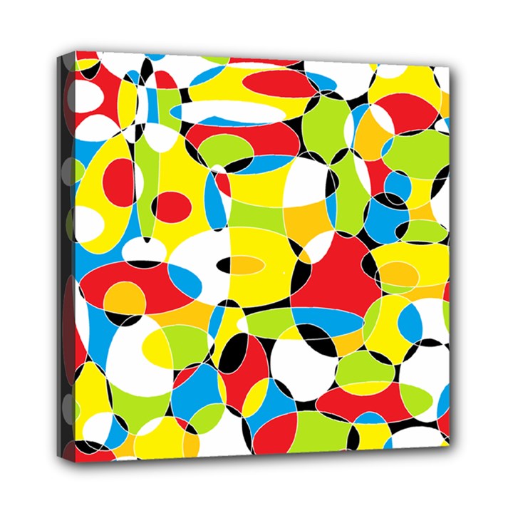 Interlocking Circles Mini Canvas 8  x 8  (Framed)