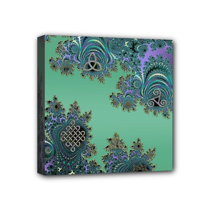 Celtic Symbolic Fractal Mini Canvas 4  x 4  (Framed)