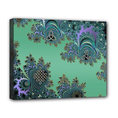 Celtic Symbolic Fractal Deluxe Canvas 20  X 16  (framed)