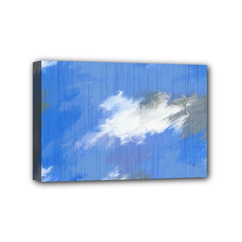 Abstract Clouds Mini Canvas 6  X 4  (framed)