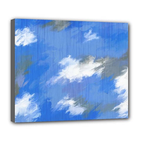 Abstract Clouds Deluxe Canvas 24  X 20  (framed) by StuffOrSomething