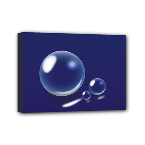 Bubbles 7 Mini Canvas 7  X 5  (framed) by NickGreenaway