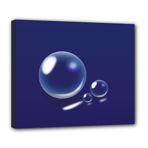 Bubbles 7 Deluxe Canvas 24  X 20  (framed) by NickGreenaway