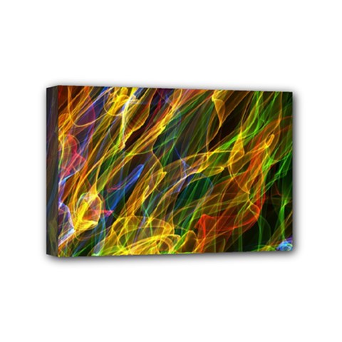 Colourful Flames  Mini Canvas 6  X 4  (framed) by Colorfulart23