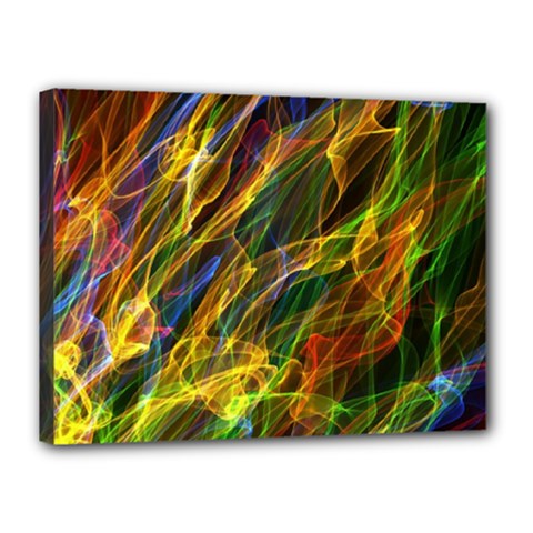 Colourful Flames  Canvas 16  X 12  (framed) by Colorfulart23