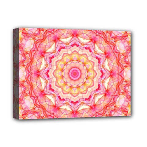 Yellow Pink Romance Deluxe Canvas 16  X 12  (framed) 