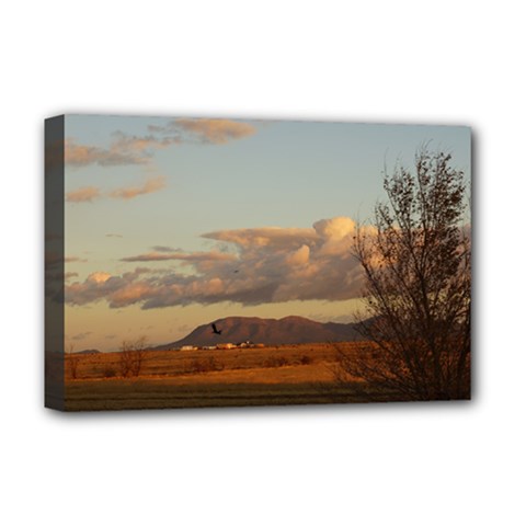 Sunrise, Edgewood Nm Deluxe Canvas 18  X 12  (stretched)