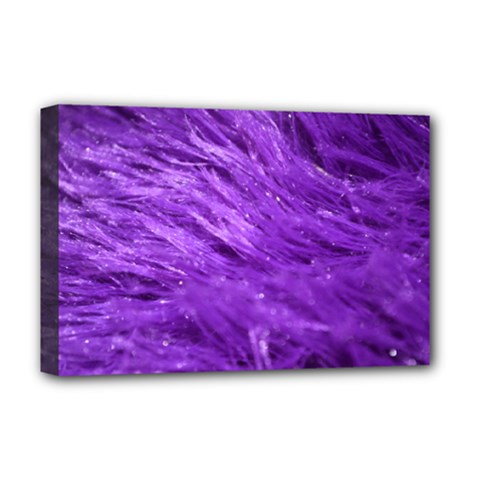 Purple Tresses Deluxe Canvas 18  X 12  (framed) by FunWithFibro