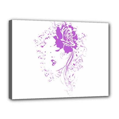 Purple Woman Of Chronic Pain Canvas 16  X 12  (framed)