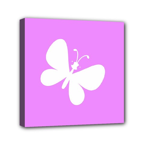 Butterfly Mini Canvas 6  X 6  (framed)