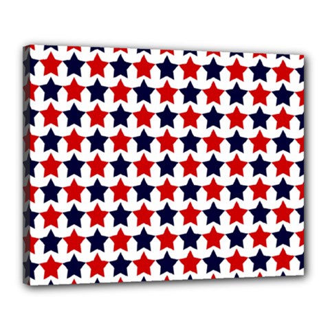 Patriot Stars Canvas 20  X 16  (framed)