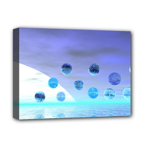 Moonlight Wonder, Abstract Journey To The Unknown Deluxe Canvas 16  X 12  (framed)  by DianeClancy