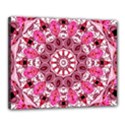 Twirling Pink, Abstract Candy Lace Jewels Mandala  Canvas 20  x 16  (Framed) View1