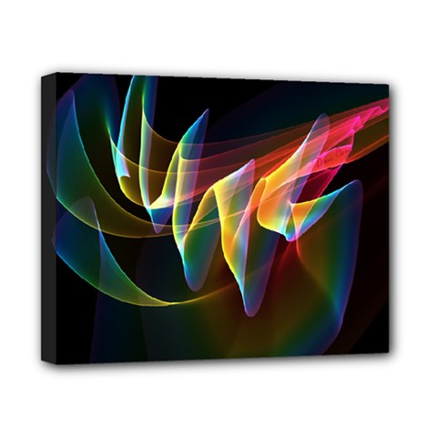 Northern Lights, Abstract Rainbow Aurora Canvas 10  X 8  (framed) by DianeClancy