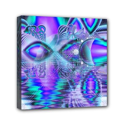 Peacock Crystal Palace Of Dreams, Abstract Mini Canvas 6  X 6  (framed) by DianeClancy