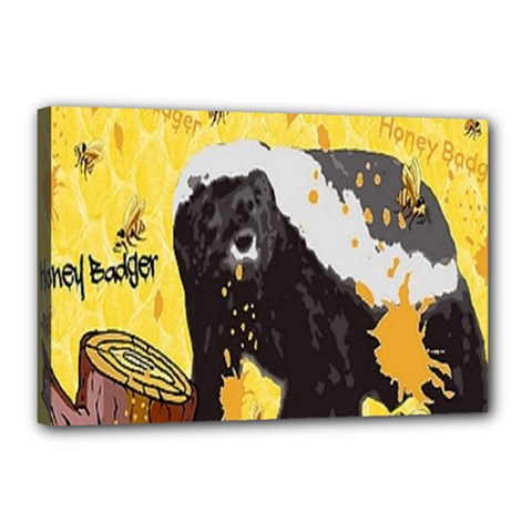 Honeybadgersnack Canvas 18  X 12  (framed) by BlueVelvetDesigns