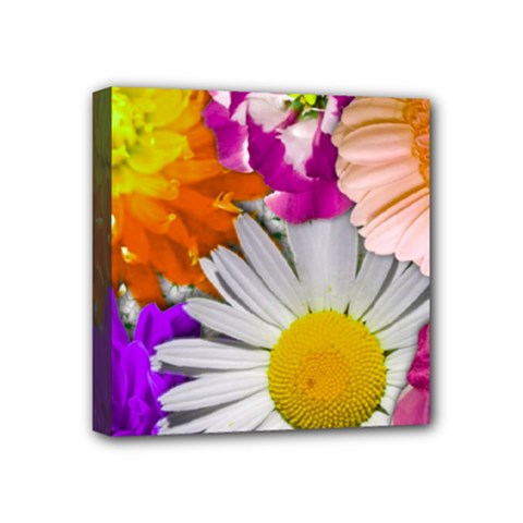 Lovely Flowers,purple Mini Canvas 4  X 4  (framed) by ImpressiveMoments