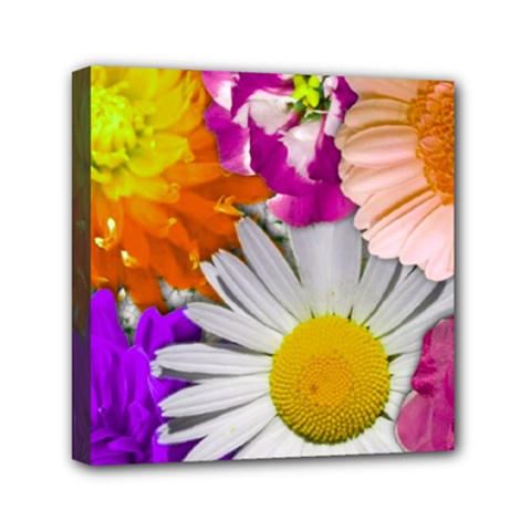 Lovely Flowers,purple Mini Canvas 6  X 6  (framed) by ImpressiveMoments