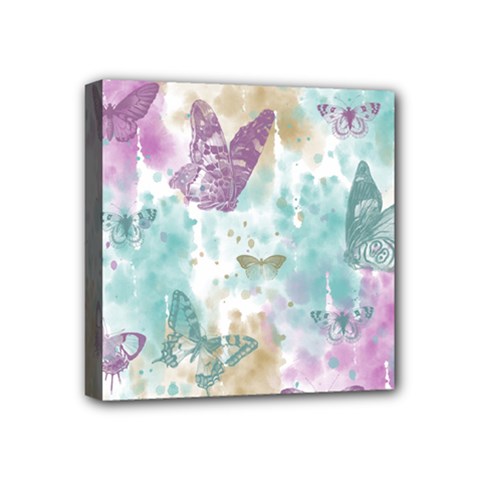 Joy Butterflies Mini Canvas 4  X 4  (framed)