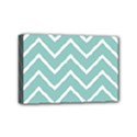 Blue And White Chevron Mini Canvas 6  x 4  (Framed) View1