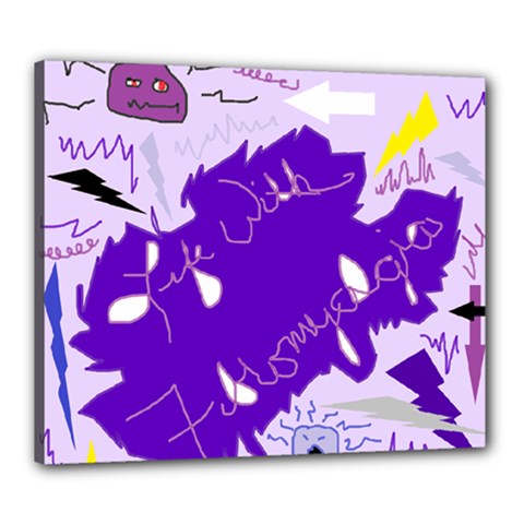 Life With Fibro2 Canvas 24  X 20  (framed) by FunWithFibro