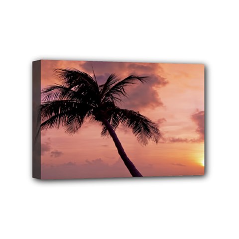 Sunset At The Beach Mini Canvas 6  X 4  (framed) by StuffOrSomething