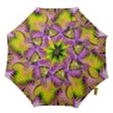 Golden Violet Crystal Heart of Fire, Abstract  Hook Handle Umbrella (Large) View1