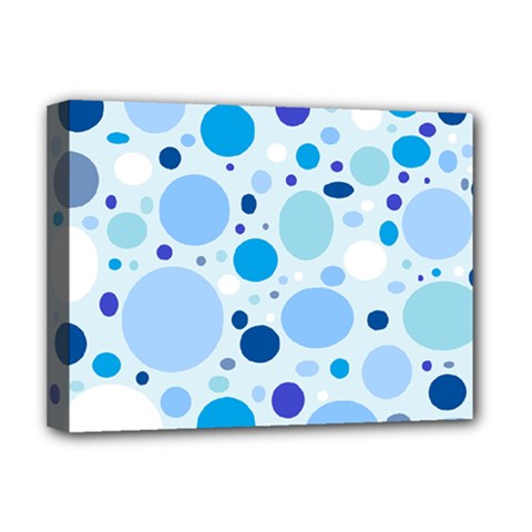 Bubbly Blues Deluxe Canvas 16  X 12  (framed)  by StuffOrSomething