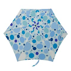 Bubbly Blue Dots Mini Folding Umbrella by StuffOrSomething