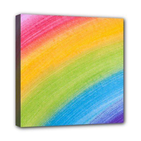 Acrylic Rainbow Mini Canvas 8  X 8  (framed) by StuffOrSomething