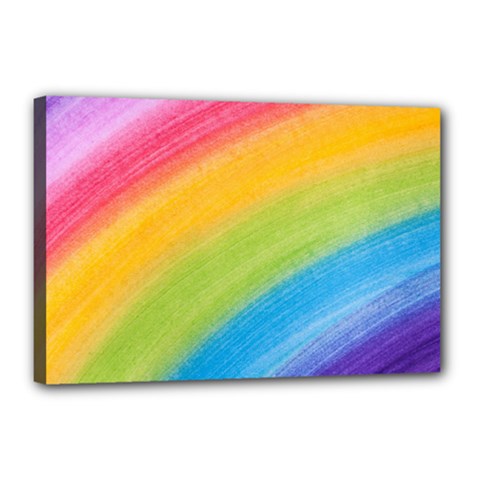 Acrylic Rainbow Canvas 18  X 12  (framed) by StuffOrSomething