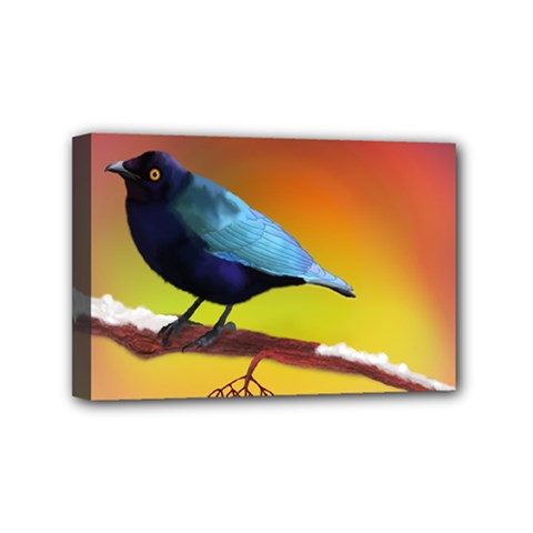 The Blue Bird Mini Canvas 6  X 4  (stretched) by NoemiDesign