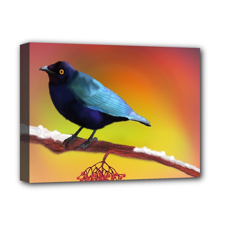 The Blue Bird Deluxe Canvas 16  x 12  (Stretched) 