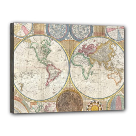 1794 World Map Canvas 16  X 12  (framed) by StuffOrSomething