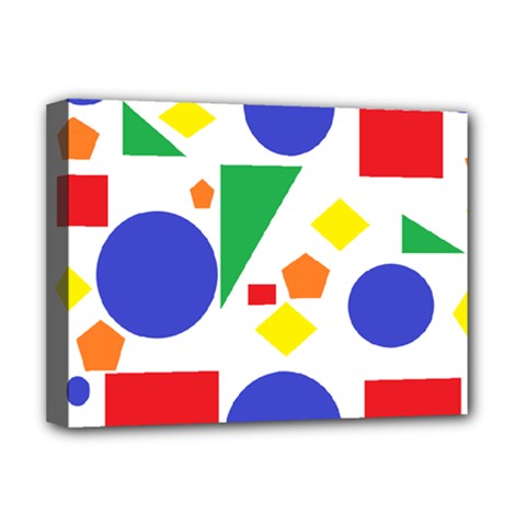 Random Geometrics Deluxe Canvas 16  X 12  (framed)  by StuffOrSomething