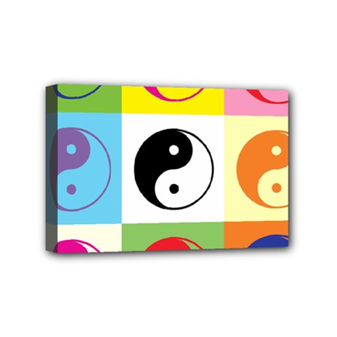 Ying Yang   Mini Canvas 6  X 4  (framed) by Siebenhuehner