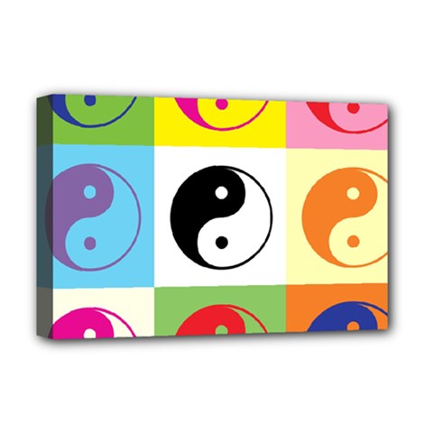 Ying Yang   Deluxe Canvas 18  X 12  (framed) by Siebenhuehner