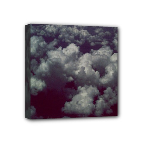 Through The Evening Clouds Mini Canvas 4  X 4  (framed)