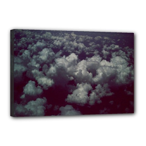 Through The Evening Clouds Canvas 18  X 12  (framed) by ArtRave2