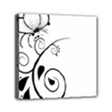 Floral Butterfly Design Mini Canvas 6  x 6  (Framed) View1