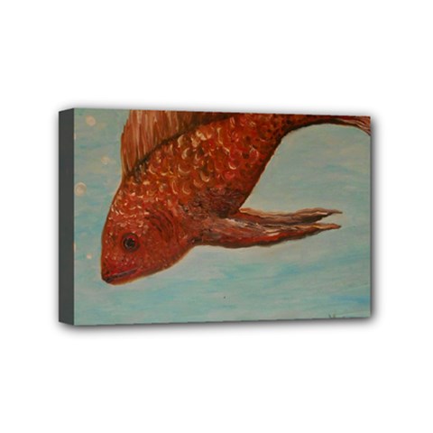 Gold Fish Mini Canvas 6  X 4  (framed) by rokinronda