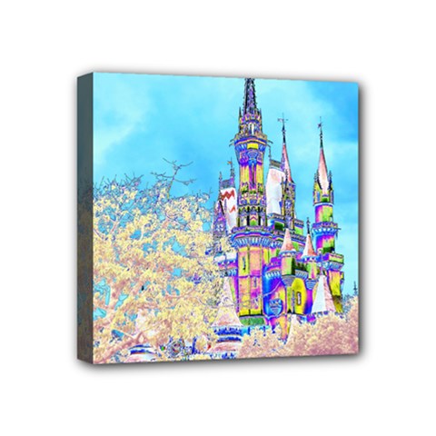 Castle For A Princess Mini Canvas 4  X 4  (framed) by rokinronda