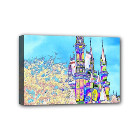 Castle For A Princess Mini Canvas 6  X 4  (framed) by rokinronda